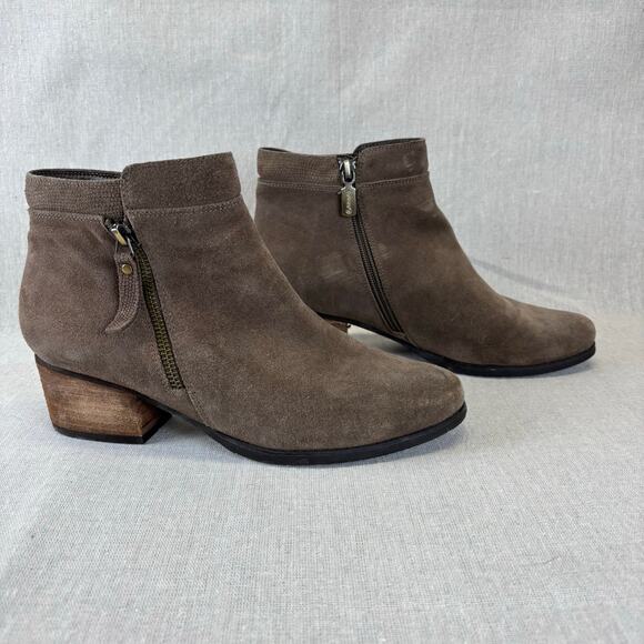 Blondo leather waterproof bootie, beige, taupe, brown, tan size 8.5 - Picture 4 of 8